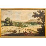 Stalbemt, Adriaen vanKornernte mit Rast bei der Arbeit(Antwerpen 1580-1662 ebd.) Hügelige Landschaft