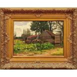 Mauve, AntonWaldarbeiter bei einem Holzschuppen(Zaandam 1838-1888 Arnhem) Öl/Lwd., doubl. Rechts
