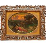 Werner, OrlandoBestrafung einer Vestalin(1830-1887) Ovale Darstellung, im Hintergrund der Vesta-