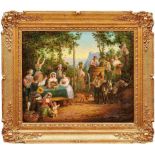 Gutekunst, Johann GottlobDas Weinfest(Tübingen 1801-1858 Stuttgart) Jung und Alt bei der Lese im