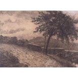Watson, Homer RansfordLandschaft mit Baum(Kitchener/Kanada 1855-1936 Doon) Kohlezeichnung/Papier.