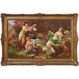 Zatzka, HansDrei Nymphen an einem Seeufer(Wien 1859-1945 ebd.) Öl/Lwd. Rechts unten sign. und