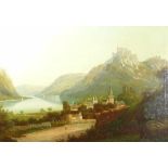 Hein, EduardDer Rhein bei Bacharach(Düsseldorf 1854-1918 ebd.) Im Vordergrund Blick auf Bacharach