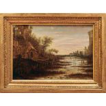 Meerhout, Jan (Attrib.)Flusslandschaft mit Ruinen und Figuren(Wohl Gorinchem vor 1630-1677