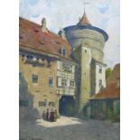 Schmidt-Helmbrechts, CarlNürnberger Stadttor(Helmbrechts/Ofr. 1871-1936 Nürnberg) Öl/Lwd. Links