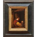 Ostade, Adriaen van - Umkreis desBauer mit Weinkrug am FensterÖl/Eichenholz. 21,5 x 16 cm.