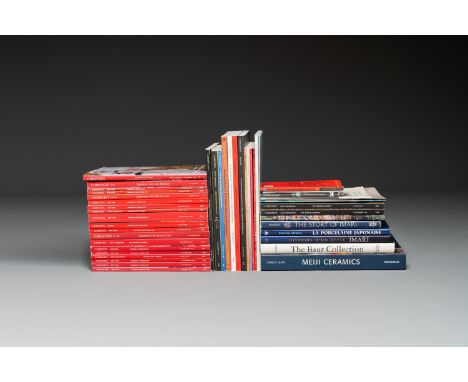 A varied collection of 46 reference works and auction catalogues on Japanese and Korean arts, 1970s and laterVarious dimensio