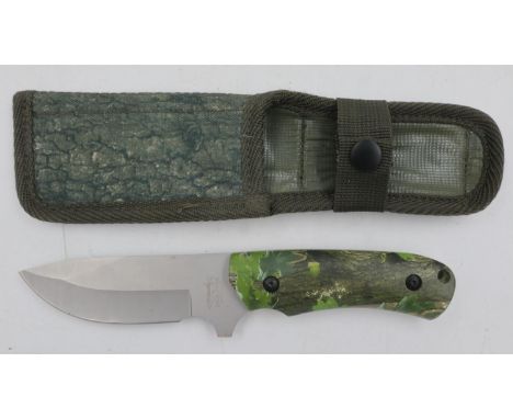 Jack Pyke model 440 Bushcraft knife with canvas sheath. UK P&amp;P Group 1 (£16+VAT for the first lot and £2+VAT for subseque