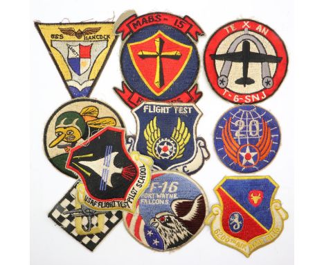 Ten Vietnam War period air force patches. UK P&amp;P Group 1 (£16+VAT for the first lot and £2+VAT for subsequent lots) 