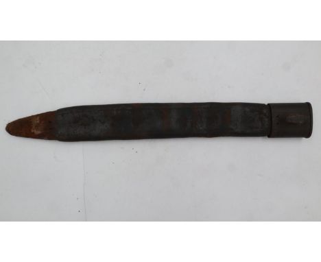 Scarce Pre WWI German Butcher Bayonet Scabbard, Regimentally marked. UK P&amp;P Group 2 (£20+VAT for the first lot and £4+VAT