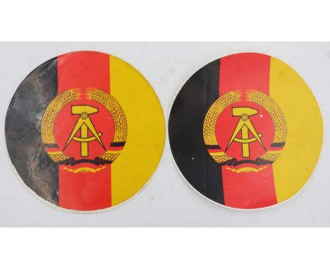 Pair of original East German DDR NVA military vehicle door badges. Fitted to all vehicles including tanks. UK P&amp;P Group 1