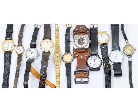 A collection of eleven ladies and gents dress watches to include brands Timex, Lorus, Montine, Kede, etc a/f Further details: