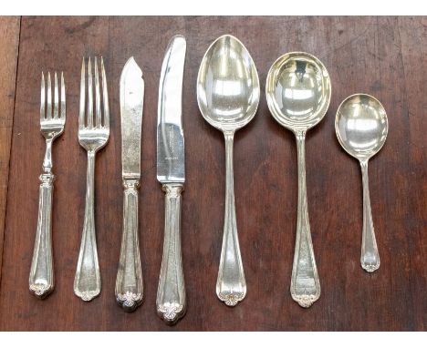 An A1 silver plated six piece flatware service&nbsp;