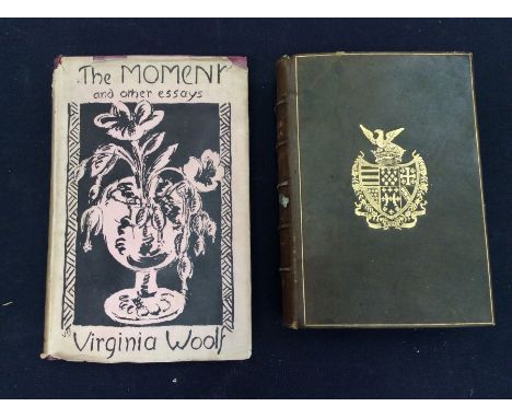 Woolf, Virginia: The Moment and other essays, 1st Edition, The Hogarth Press, London, with maroon cover gilt lettering and or