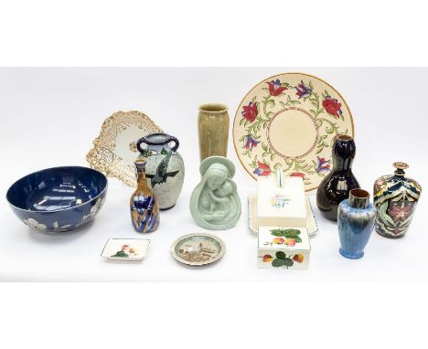 A collection of mixed ceramics including Poole Pottery, Royal Copenhagen, Studio pottery, Royal Bonn, Amphora, Doulton etc