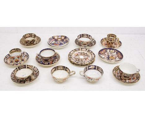 A collection of mainly 19th Century Derby Imari to include various cups and saucers, notable pattern Derby Garden (1 box)&nbs