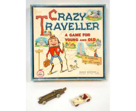 A Parker Brothers board game ?Crazy Traveller? in original box, together with a die cast model of Sir Henry Seagrave?s Golden