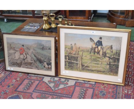 After John Leech, mezzotint, Don't Move There, We Shall Clear You !; another Hunt Day, Clearing The Gate, both framed (2)