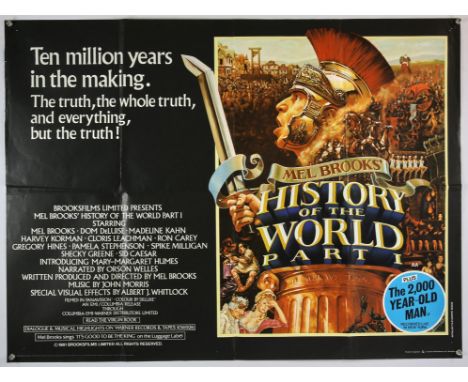 Approx. 50 British Quad film posters including Love at First Bite, History of the World, Wolfen, Escape From L.A., Doc Hollyw