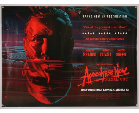 Apocalypse Now Final Cut (R-2019) British Quad film poster, War directed by Francis Ford Coppola & starring Marlon Brando, La