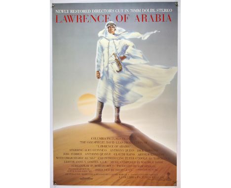 Lawrence of Arabia (R-1989) One Sheet film poster, artwork by John Alvin of the David Lean classic, rolled, 27 x 40 inches. 