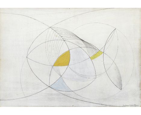 Dame Barbara Hepworth (British, 1903-1975)Intersection signed and dated 'Barbara Hepworth 1946' (lower right)pencil and gouac