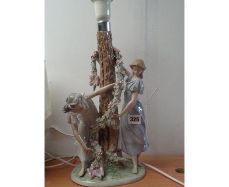 Large Boxed Lladro Nimph Lamp 1607