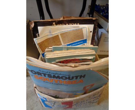 Box of Vintage Tour guides inc. Portsmouth, St Neots etc.