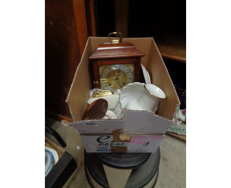 Good quality bracket clock and assorted ceramics