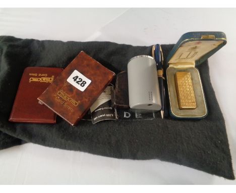 Collection of assorted bygones inc. Dunhill Gold Plated Lighter