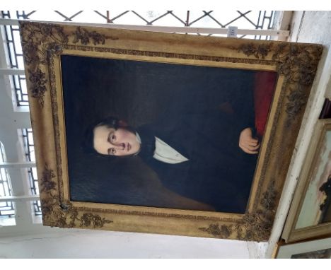 19th century school, portrait of a gentleman, oil on canvas, unsigned, 74.5cm by 62cm
