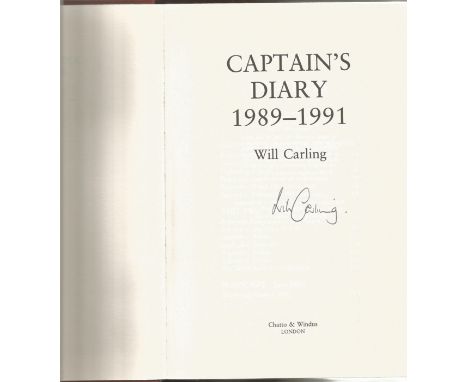 Will Carling hardback Book Captain's Diary 1989-1991 signed by the Author on the Title Page First Edition Good ConditionWe co