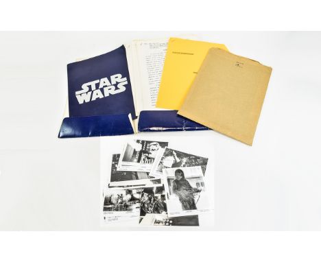 Star Wars 1977  Press Kit Released By 20th Century Fox prior to the iconic film's premiere, this kit comprises 95 pages of ca