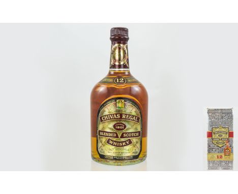 Chivas Regal 12 Year Old Bottle of Blended Scotch Whisky From The 1950's / 1960's. Unopened - Seal Intact. Comes with Origina
