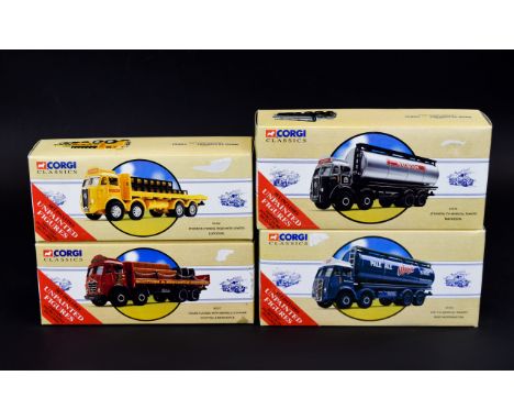 Corgi Classics Road Transport Ltd and Numbered Edition Diecast Scale Models 1.50 ( 4 ) In Total. Comprises 1/ ERF Cylindrical