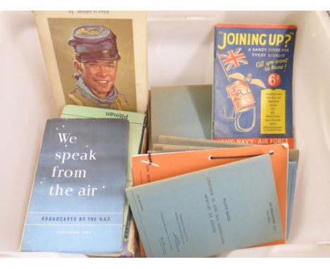 WWII ARMY, NAVY & BOOKLETS, AIR MINISTRY PILOTS NOTES, ETC