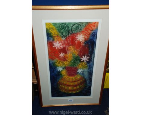 A Belinda J. Hopkins "Flowers II" a/p hand painted lithograph.