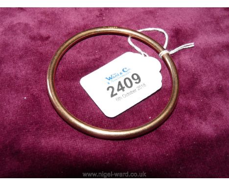 A 9ct Gold hollow Bangle.
