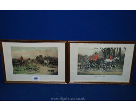 A pair of George Wright Hunting Prints: 'Proud of his Pack' and 'Cameer at the Cross Road'