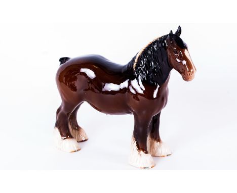 Beswick Horse Figure 'Shire Mare' Model Number 818 Designer A.Gredington. 8.5'' in height. Mint condition.