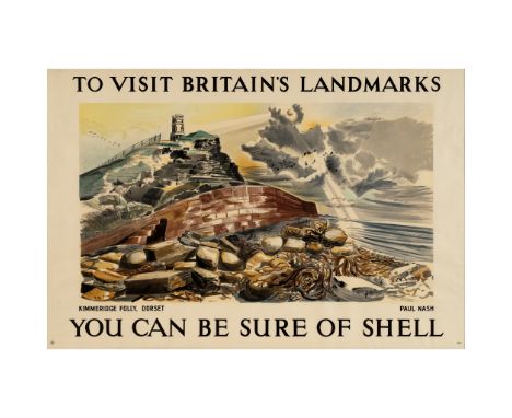 Paul Nash (1889–1946) Kimmeridge Folly, Dorset lithographic poster, 1937, condition A; not backed, framed (Dimensions: 76cm x