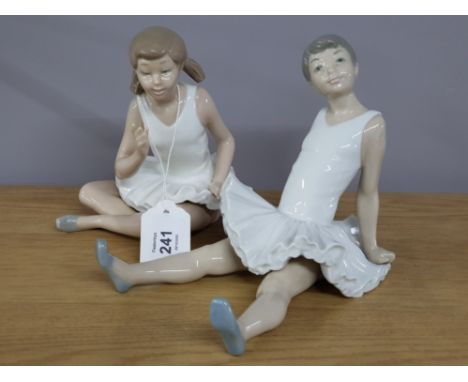 2 NAO BY LLADRO COLLECTIVE FIGURES INCLUDING BALLERINAS SITTING