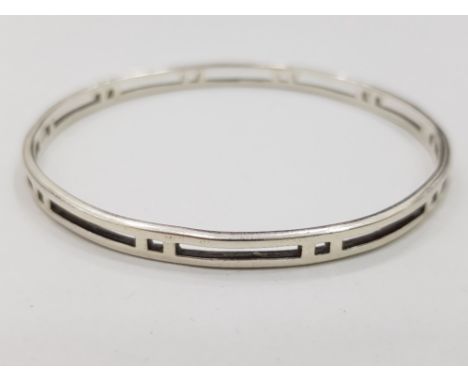 SILVER RENNIE MACKINTOSH SLAVE BANGLE 12.2G