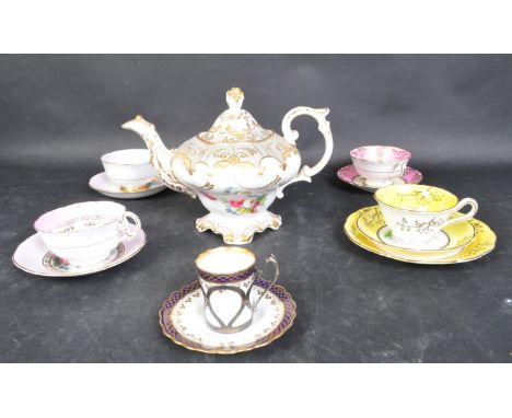 An assortment of 19th century and vintage 20th century teapot and teacup and saucers. The collection to include Royal Grafton