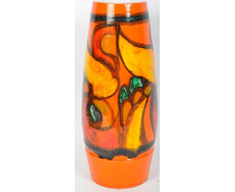 Poole Pottery - Delphis - A large vintage retro 20th century Poole Pottery vase in the Delphis pattern. The vase of tapering 