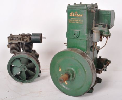 The Lister D Type Stationary Engine. Manufactured by R.A Lister &amp; Co. Ltd, Dursley, England. Block stamped D/602 - DH7.&n
