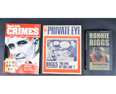 A collection of autographed Great Train Robbery Memorabilia, to include: Real Life Crimes, Issue 20, the feature covering The