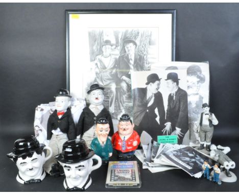 Laurel &amp; Hardy - A large collection of vintage 20th century Laurel &amp; Hardy memorabilia to include dolls, Bowler Desse