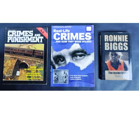 A Collection of Autographed Great Train Robbery Memorabilia, to include: Crimes & Punishment, Issue 3, the front page featuri