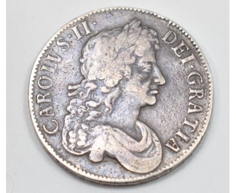 A 17th century Charles II .925 silver sovereign with the obverse showing the third portrait of Charles II, draped laureate he